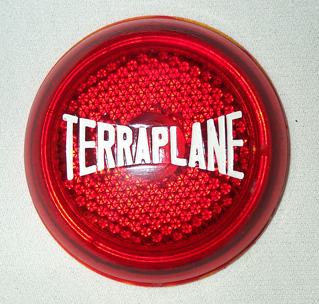 1936 Terraplane domed tail light lens (will fit 1934-1937) - Click Image to Close