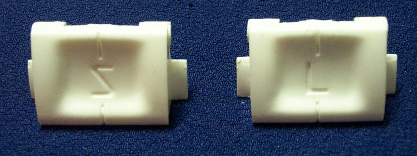 1940-1947 starter and light switch buttons, pair