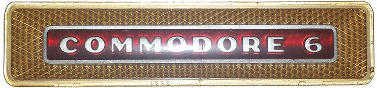 Commodore 6 glove box plaque