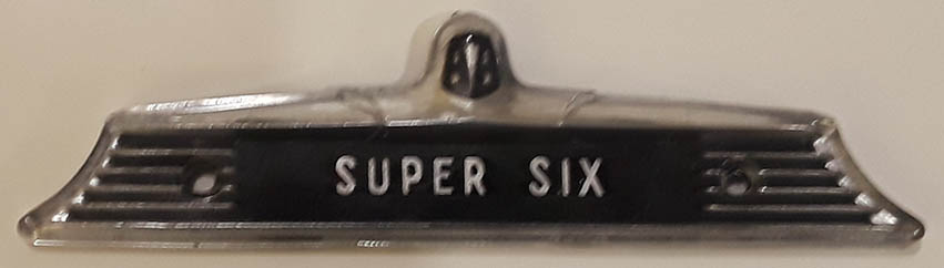 1946 1947 Super 6 Dash Plaque - Click Image to Close