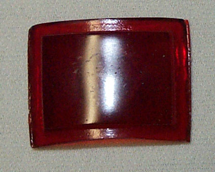 1936 curved bottom tail light lens - Click Image to Close